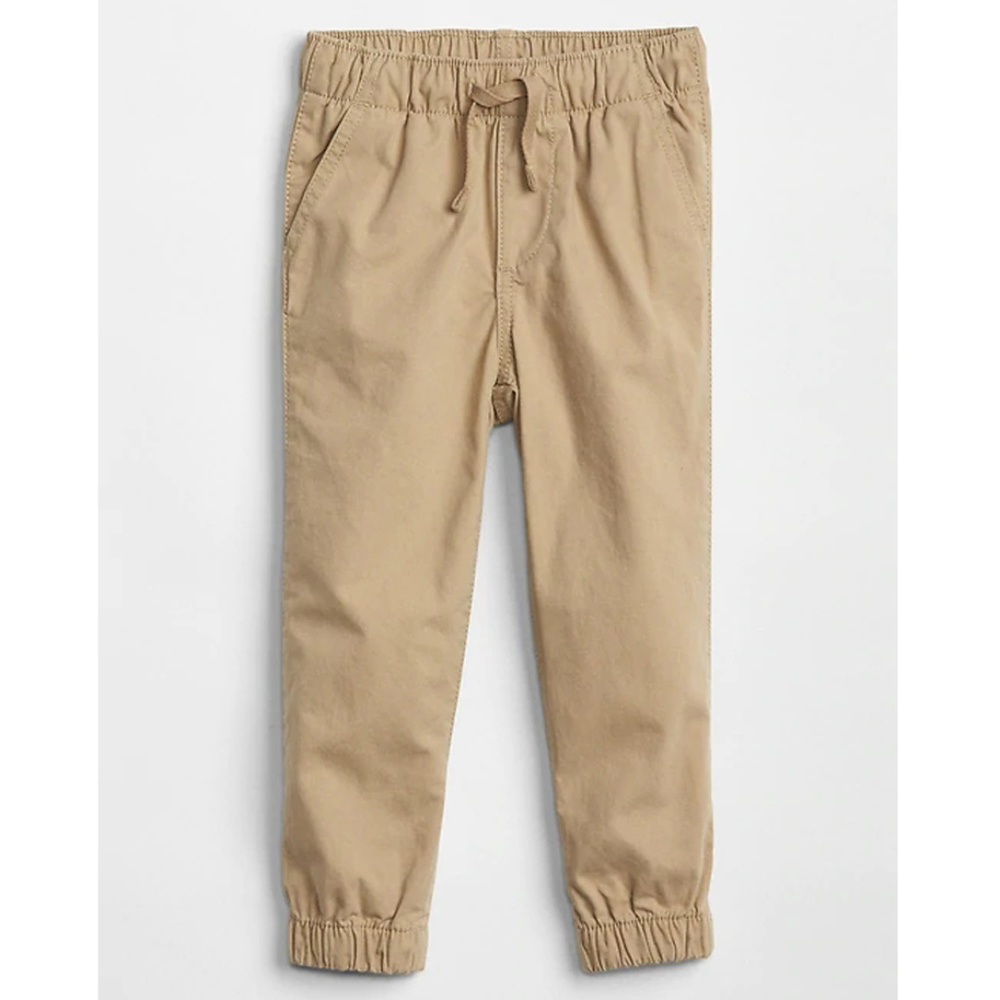 Baby Gap NWT Boys Khaki Pull-On Canvas Joggers Pants 12-18 Months
